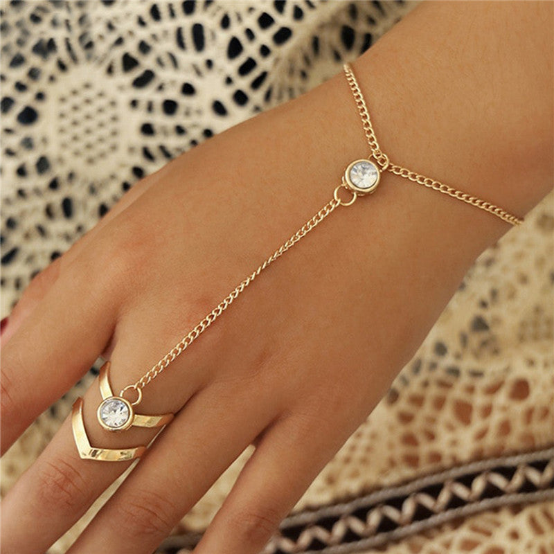 Retro Calado Arrow Anillo Pulsera-Anillo