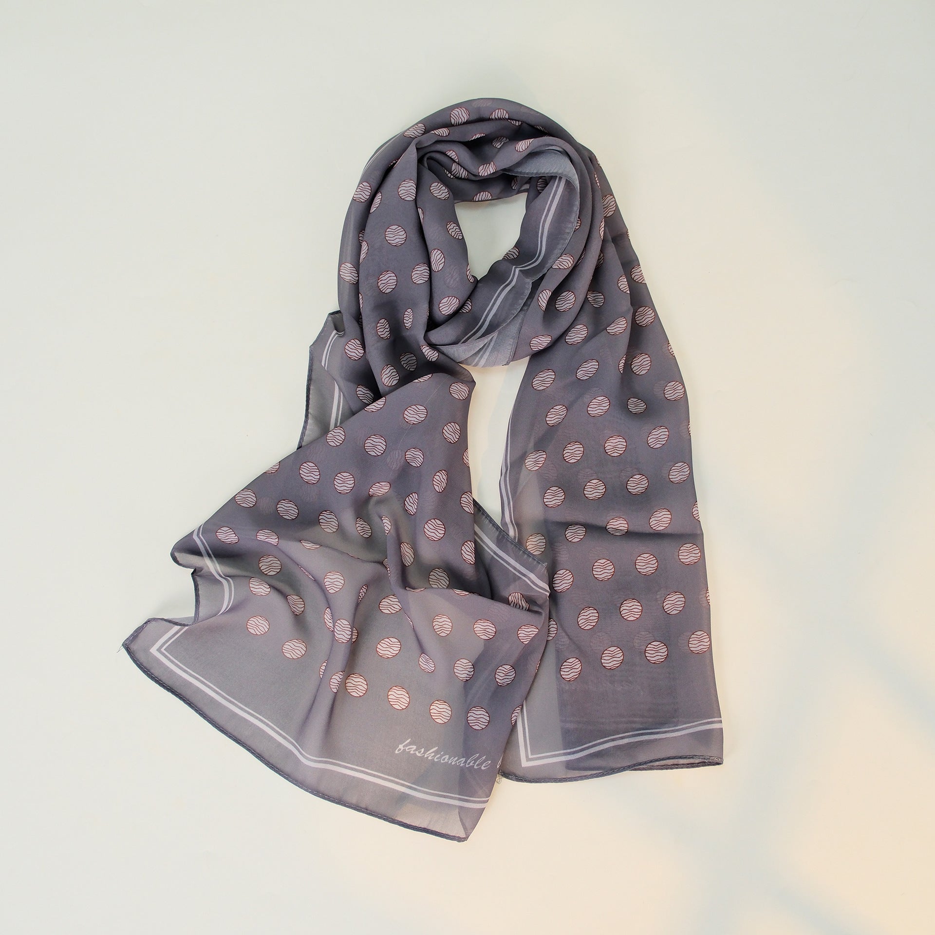 Vintage Polka Dot Lightweight Scarf
