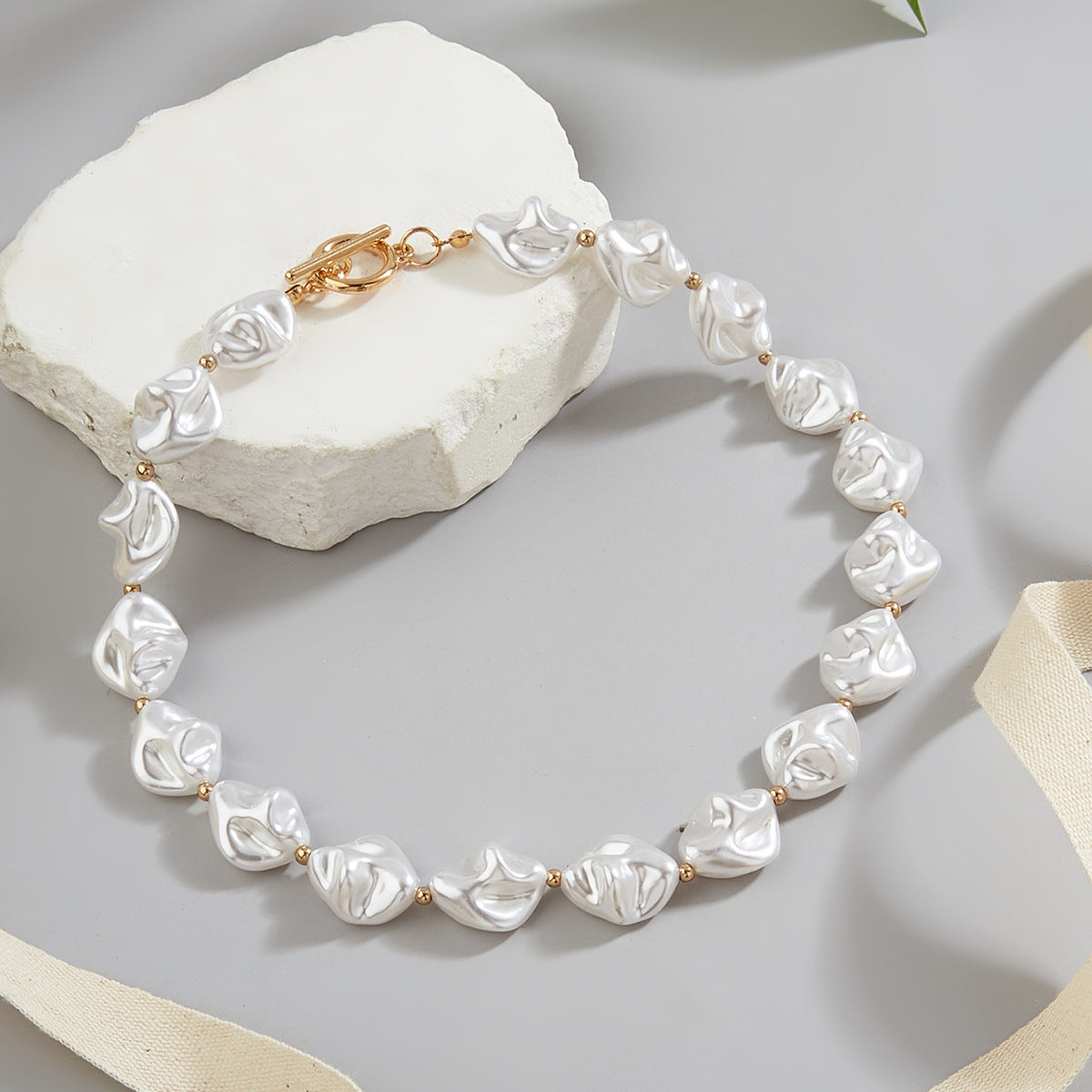 Vintage Barroco Perla Irregular Collar Statement