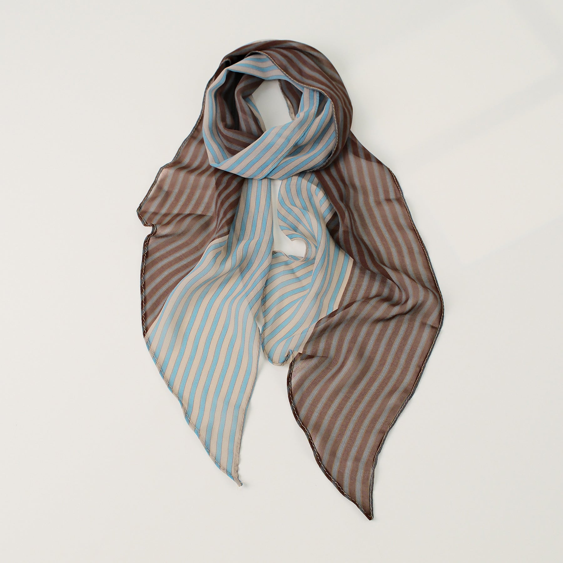 Striped Long Lightweight Sun Protection Scarf
