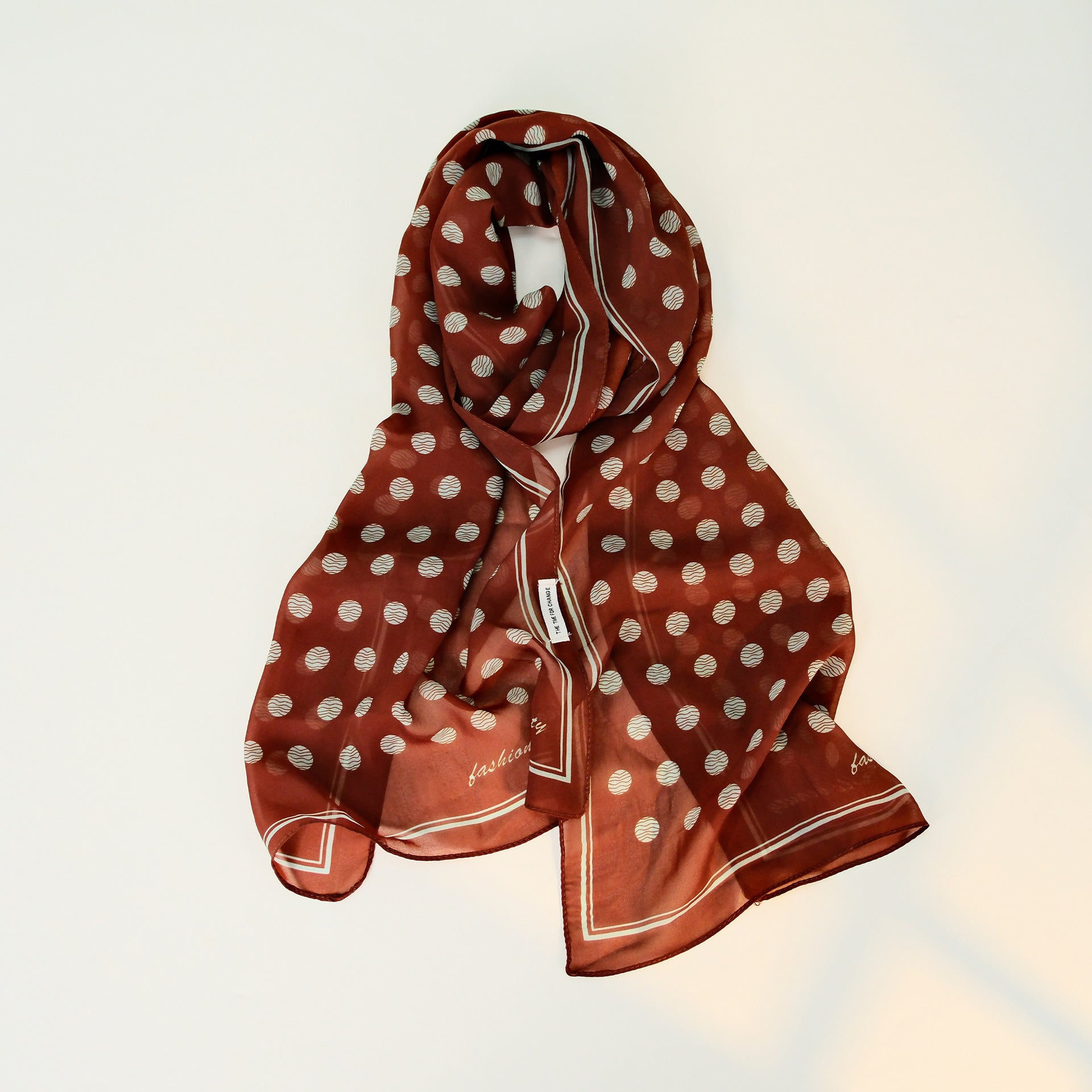 Vintage Polka Dot Lightweight Scarf