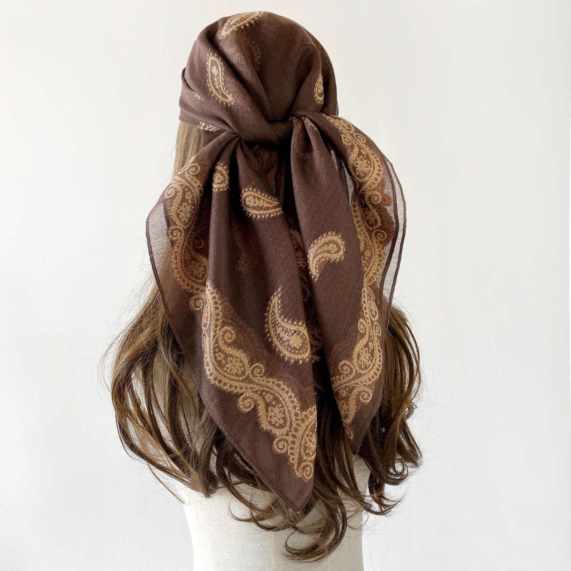 Paisley Print Large Square Retro Shawl Scarf
