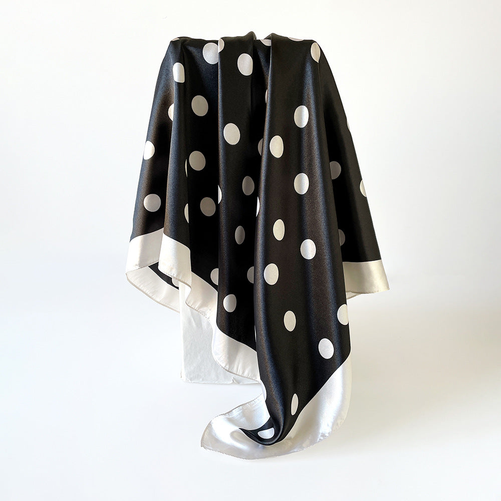 Minimal Polka Dot Square Head Neck Scarf