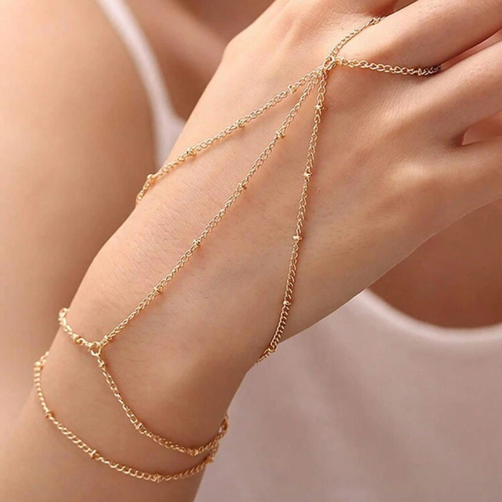 Minimalista Bohemio Ajustable Pulsera-Anillo