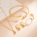 5 Pieza Lágrima Conjunto de Pulsera, Anillo, Aretes y Collar con Colgante