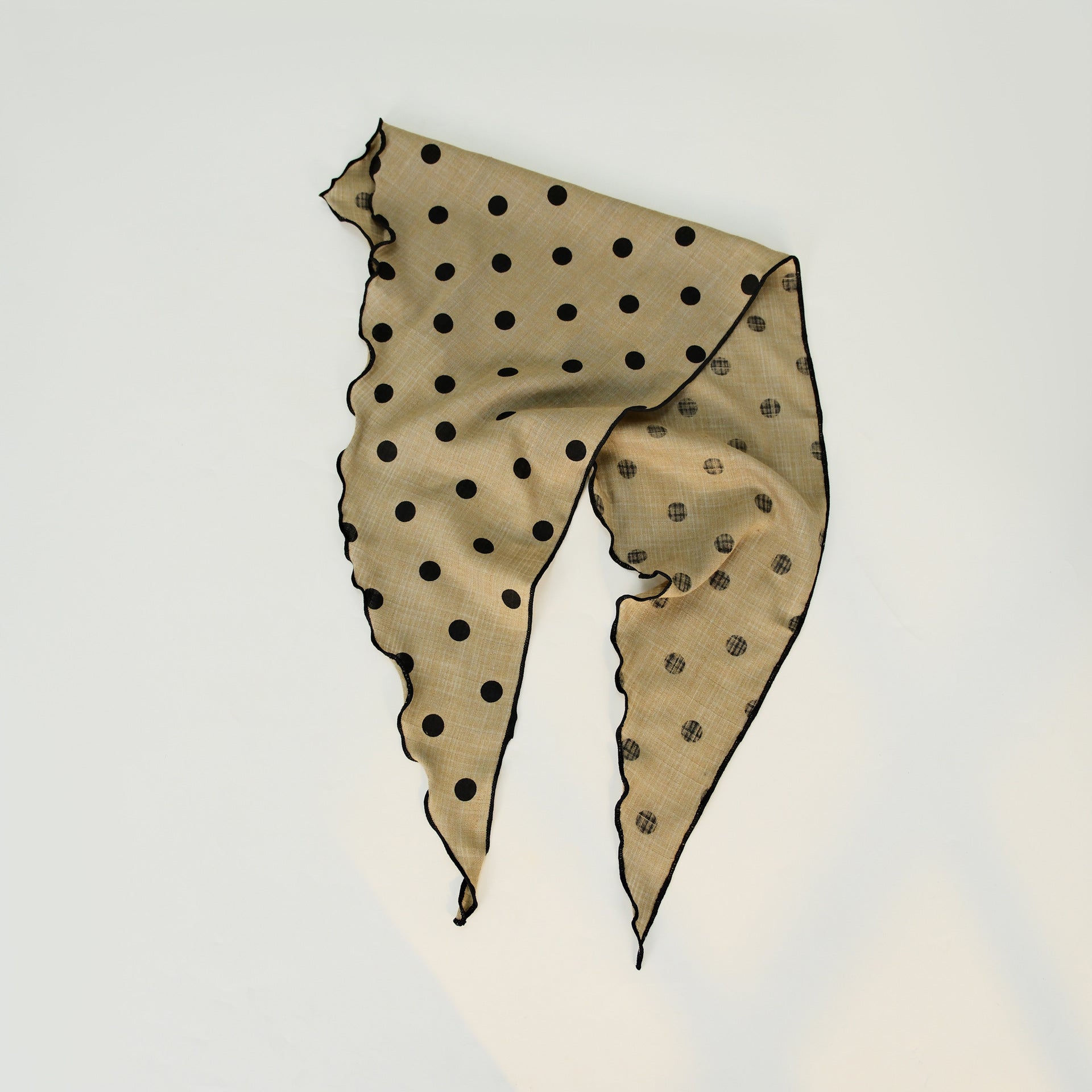 Cotton Polka Dot Triangle Retro Head Shawl Scarf