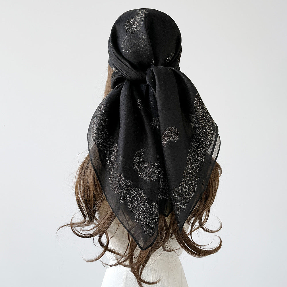 Paisley Print Large Square Retro Shawl Scarf