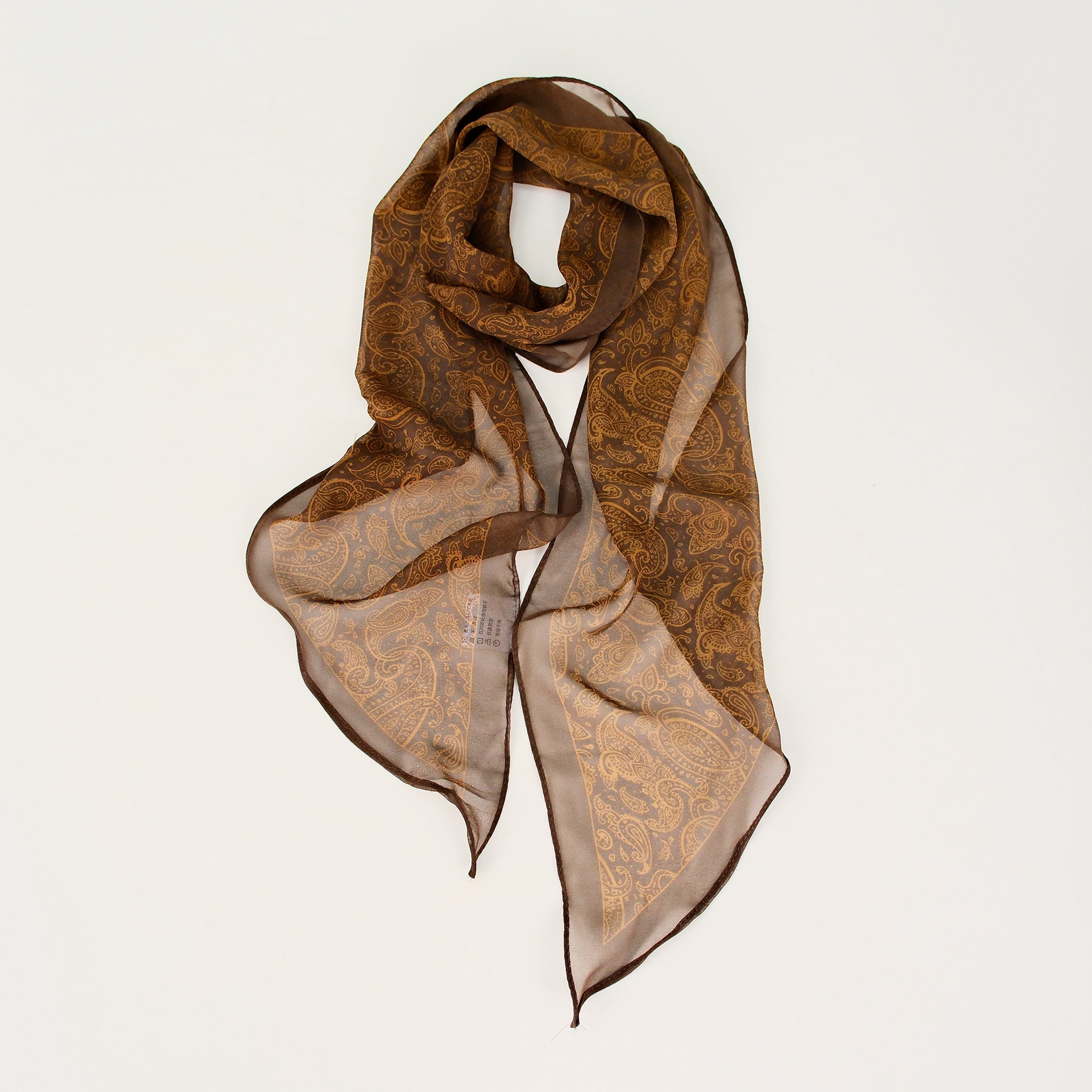 Vintage Paisley Long Lightweight Sun Protection Scarf