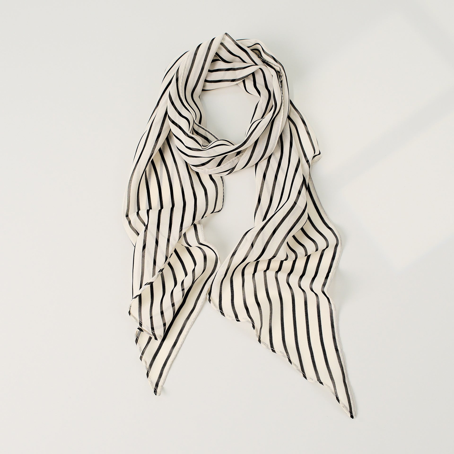 Striped Long Lightweight Sun Protection Scarf
