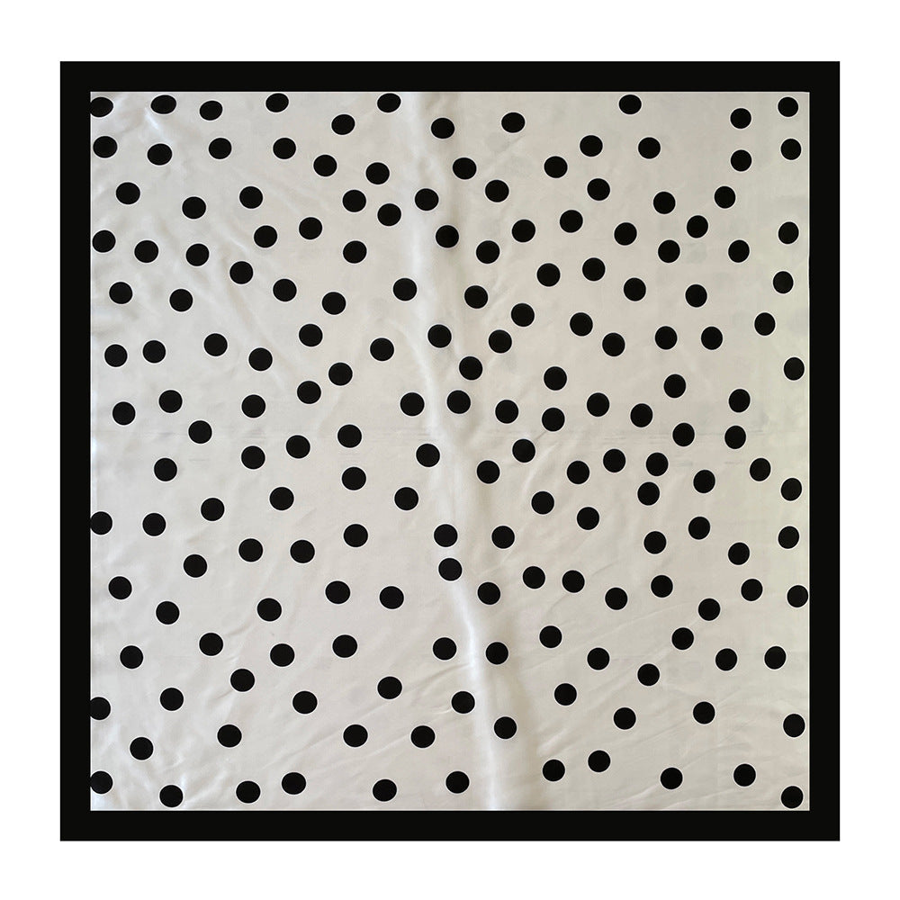 Minimal Polka Dot Square Head Neck Scarf