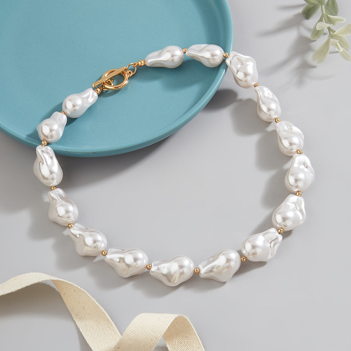 Vintage Barroco Perla Irregular Collar Statement