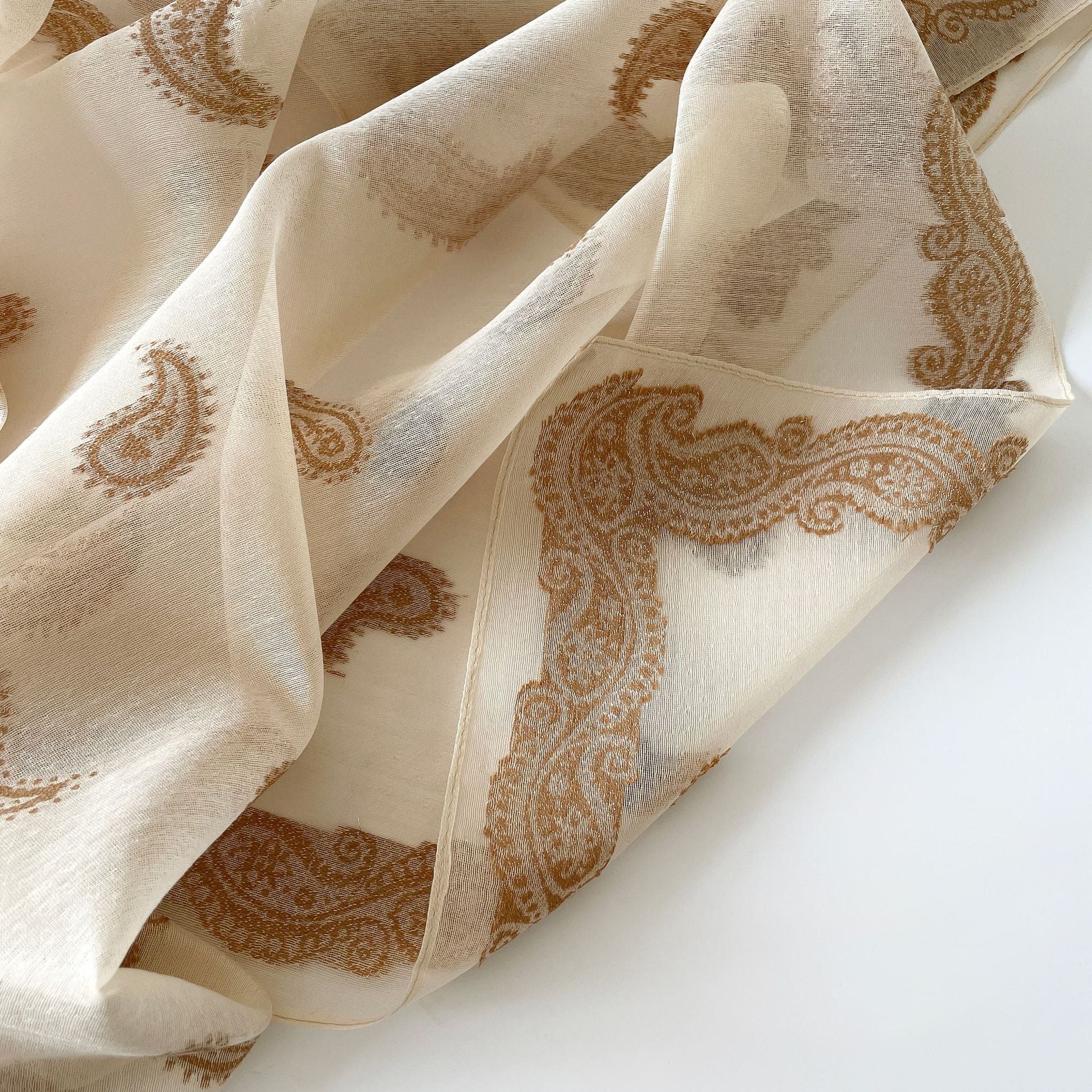 Paisley Print Large Square Retro Shawl Scarf