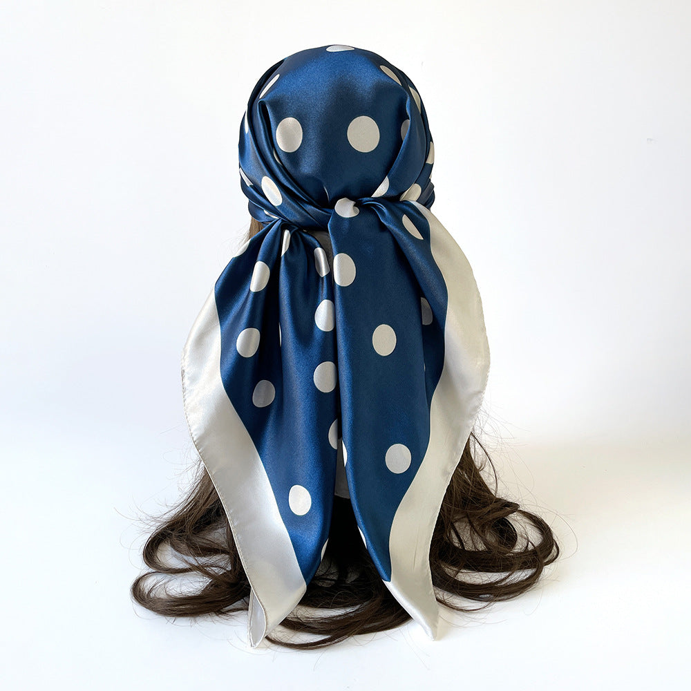 Minimal Polka Dot Square Head Neck Scarf