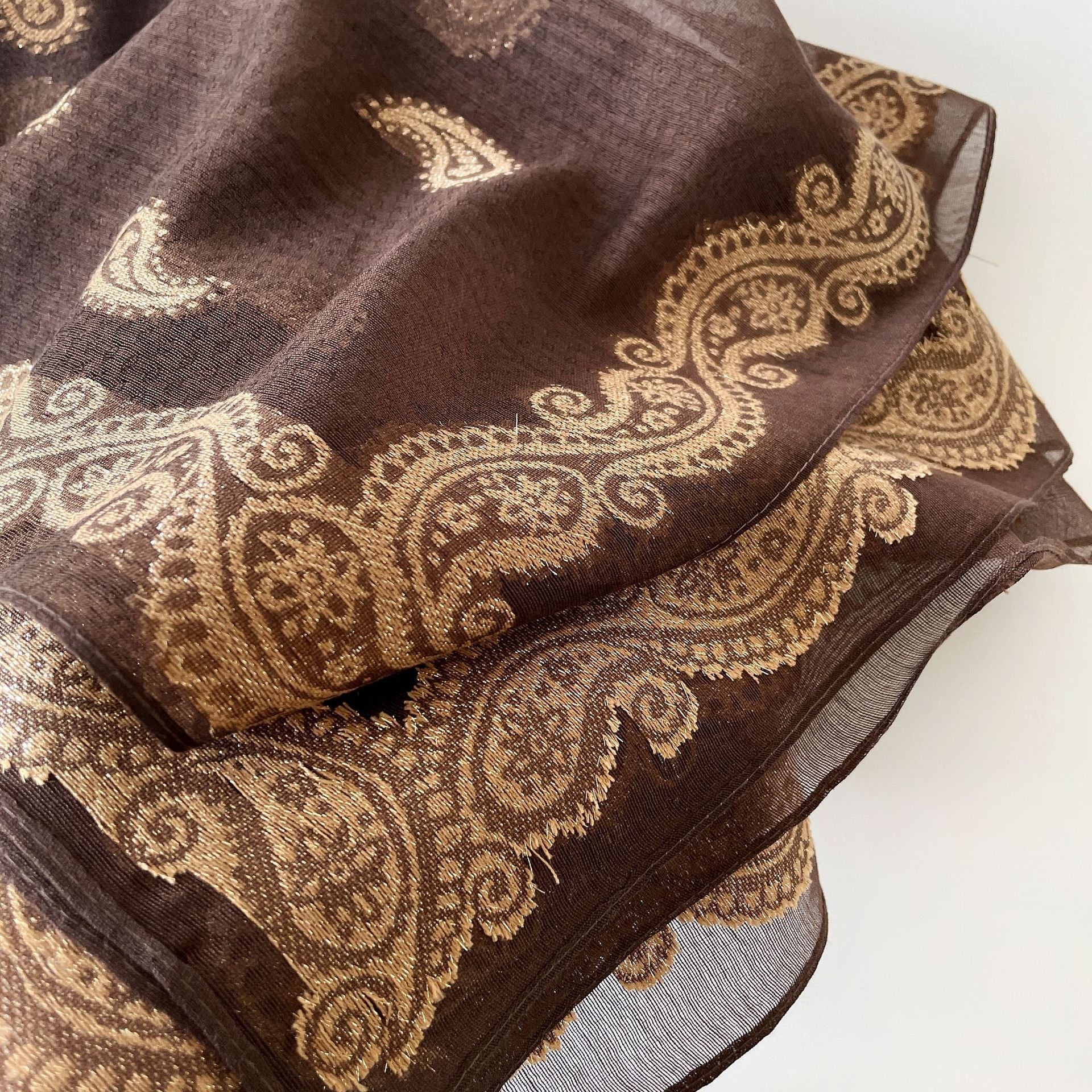 Paisley Print Large Square Retro Shawl Scarf