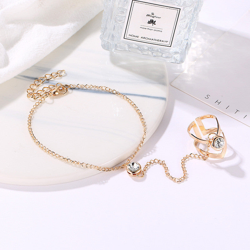 Retro Calado Arrow Anillo Pulsera-Anillo