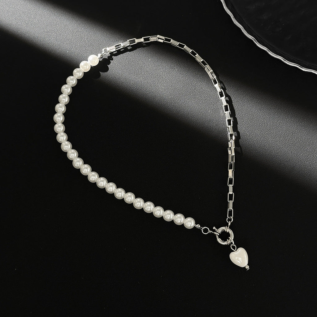 Cristal Heart Perla Cuenta Gargantilla