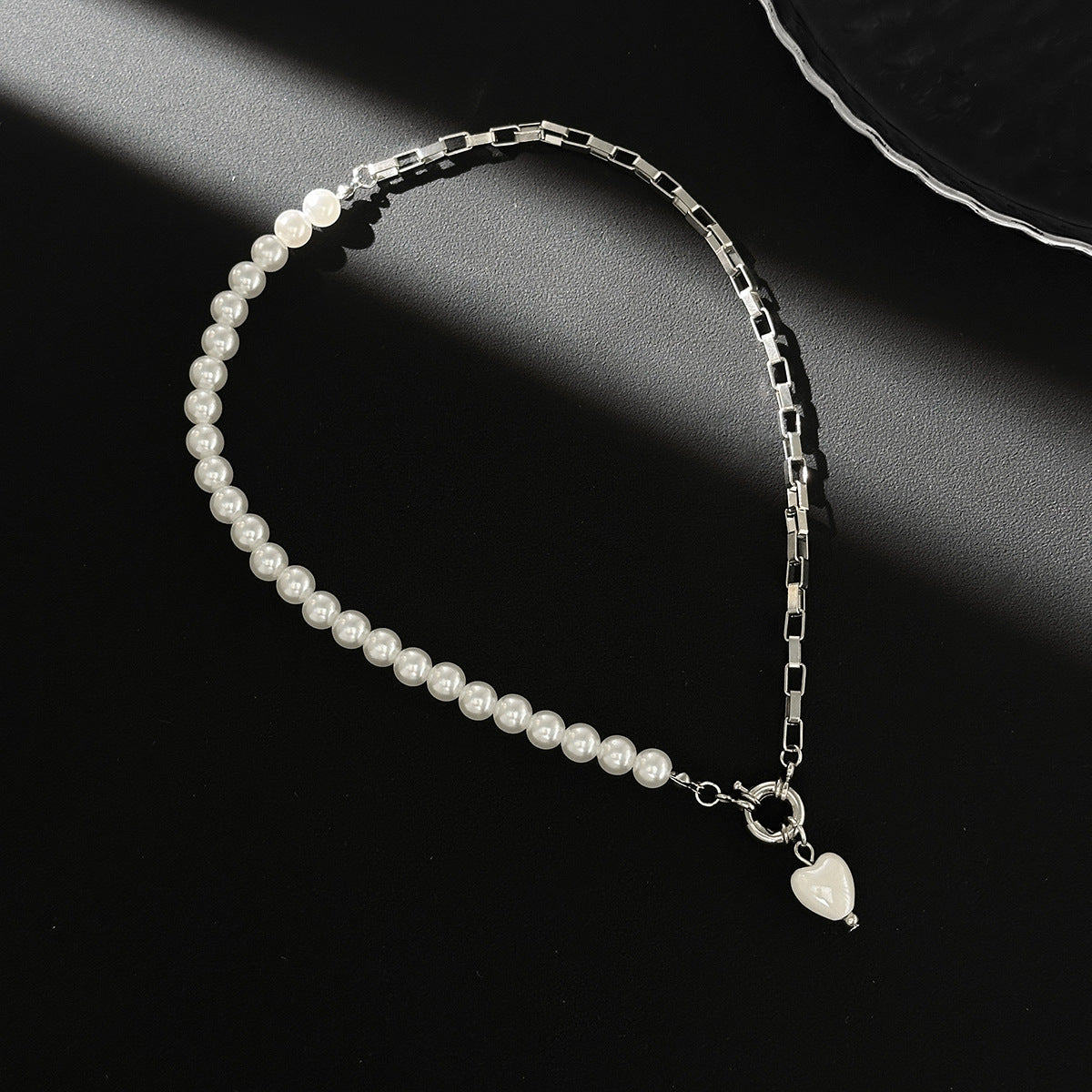Cristal Heart Perla Cuenta Gargantilla