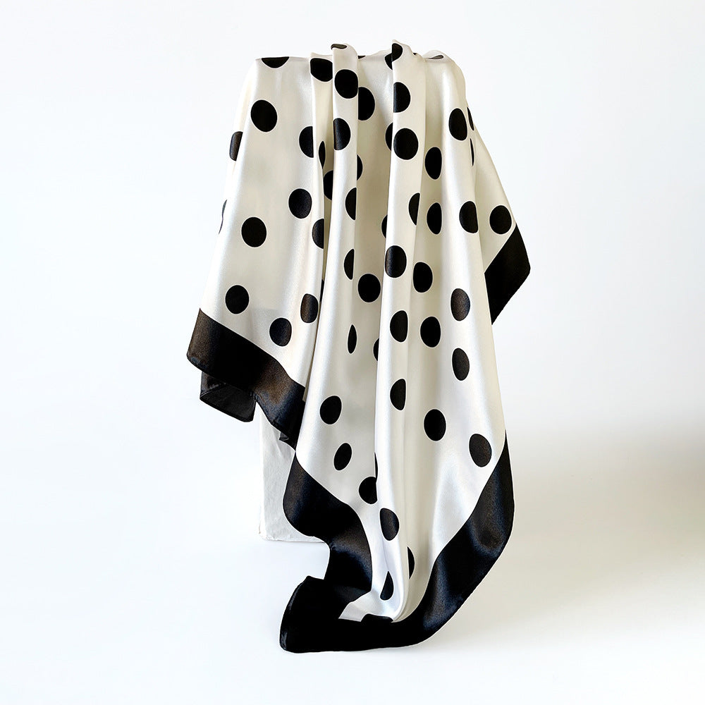 Minimal Polka Dot Square Head Neck Scarf