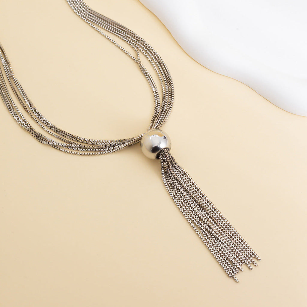 Statement Cuenta Drop En Capas Con Cadena Collar
