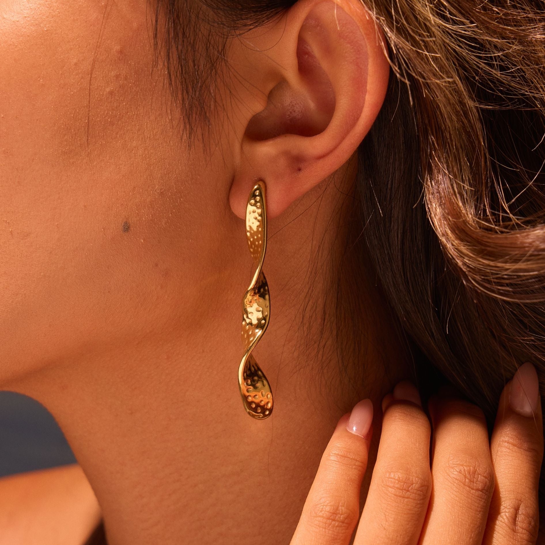 Modern Con Torzal Diseño Stainless Aretes