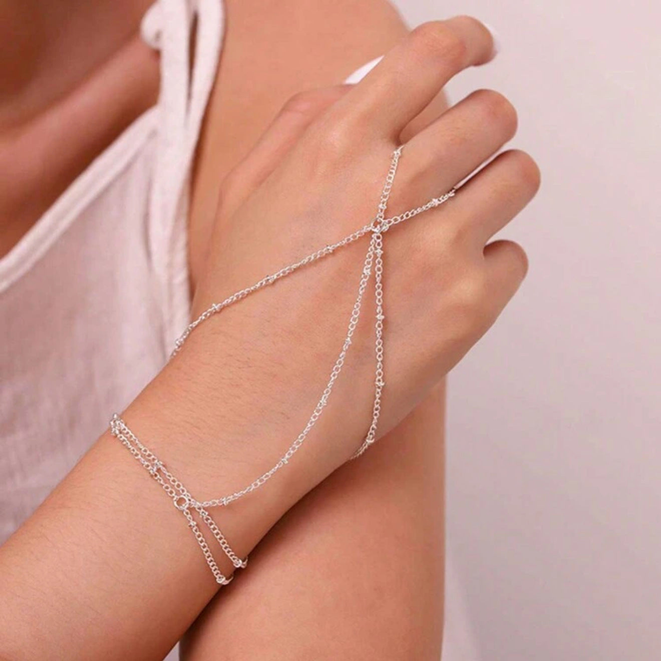Minimalista Bohemio Ajustable Pulsera-Anillo