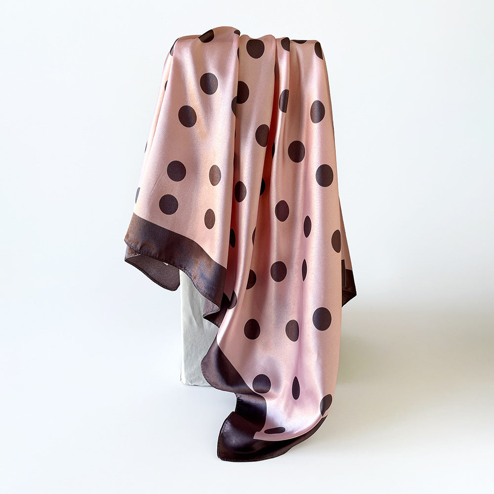Minimal Polka Dot Square Head Neck Scarf
