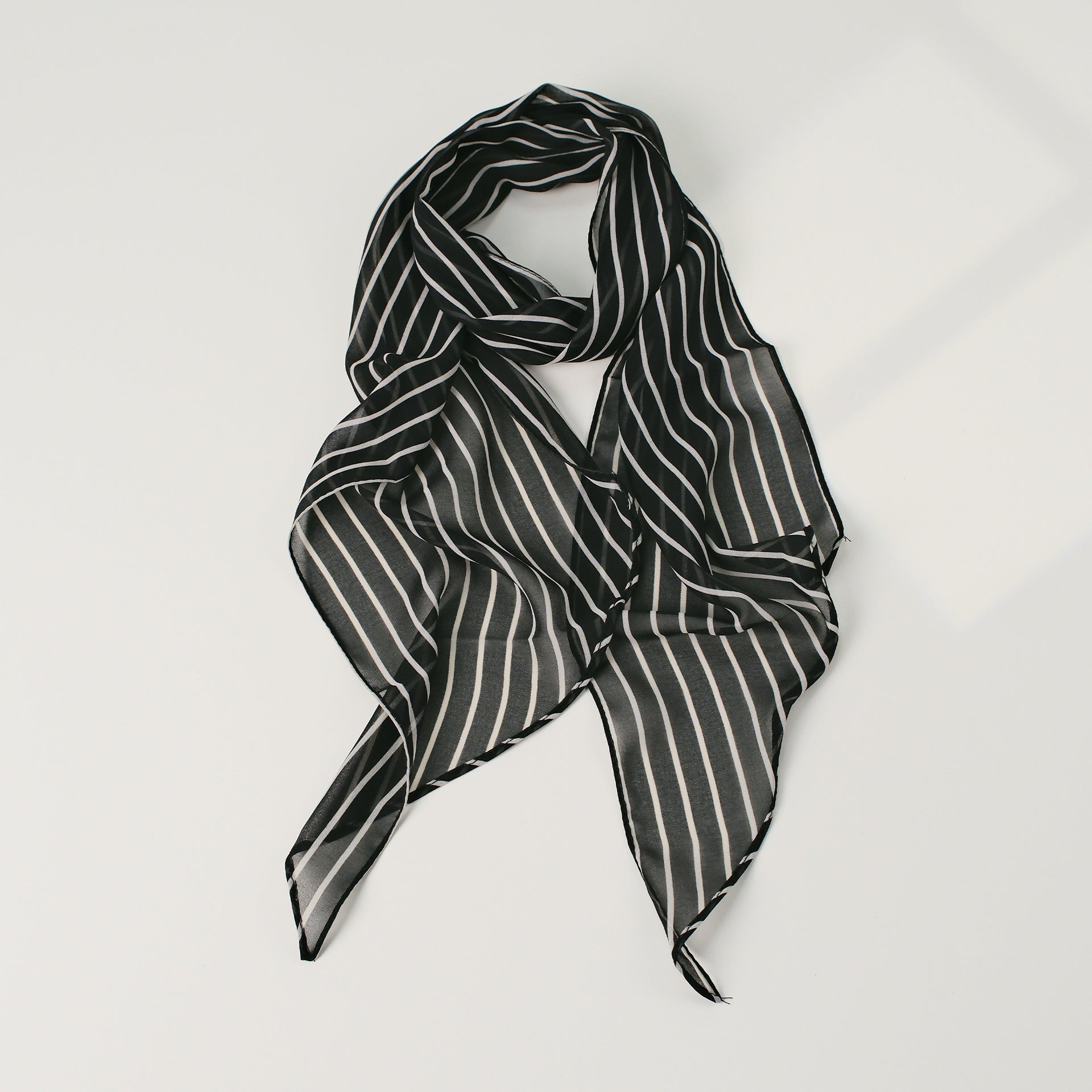 Striped Long Lightweight Sun Protection Scarf