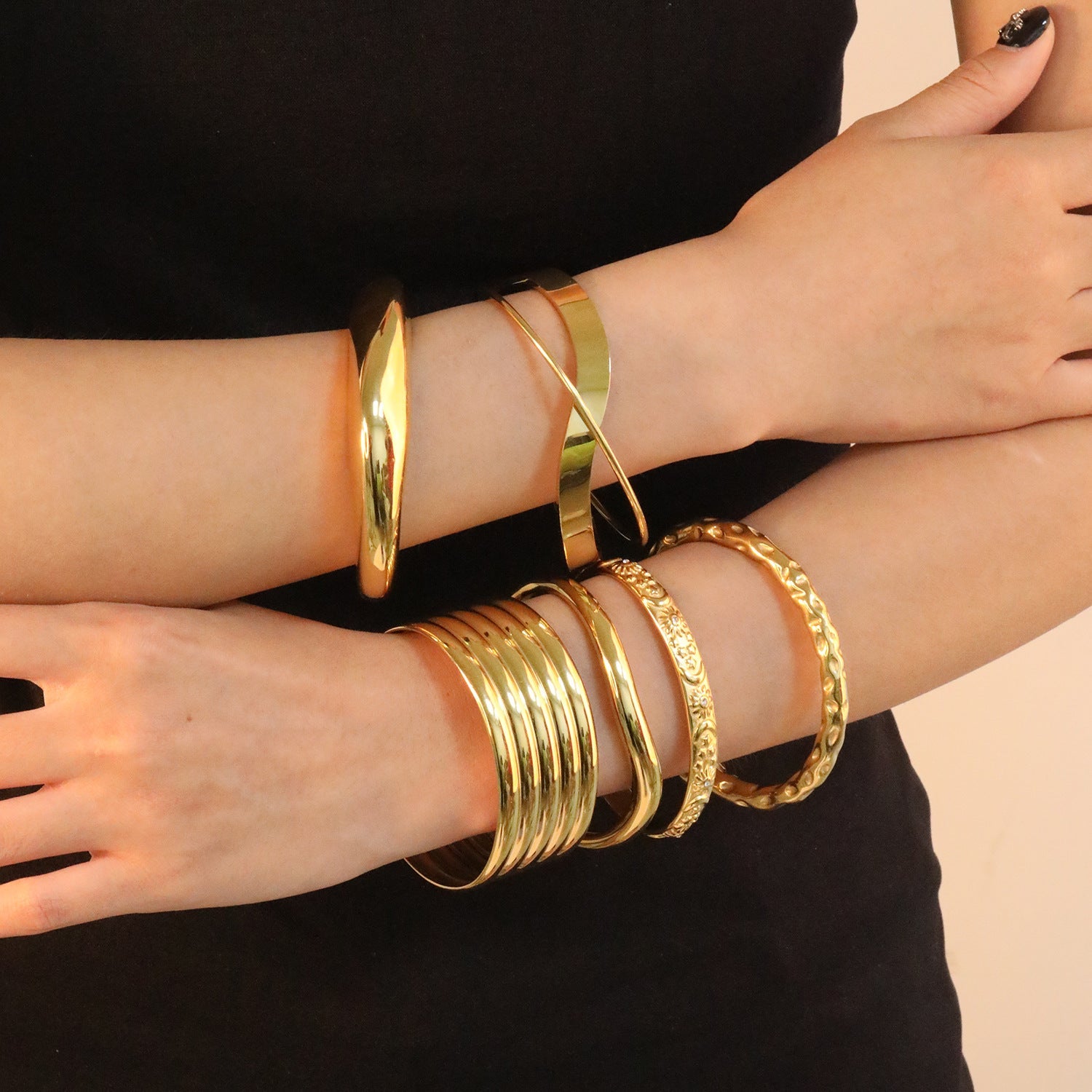 Vintage Geométrico Open Brazalete