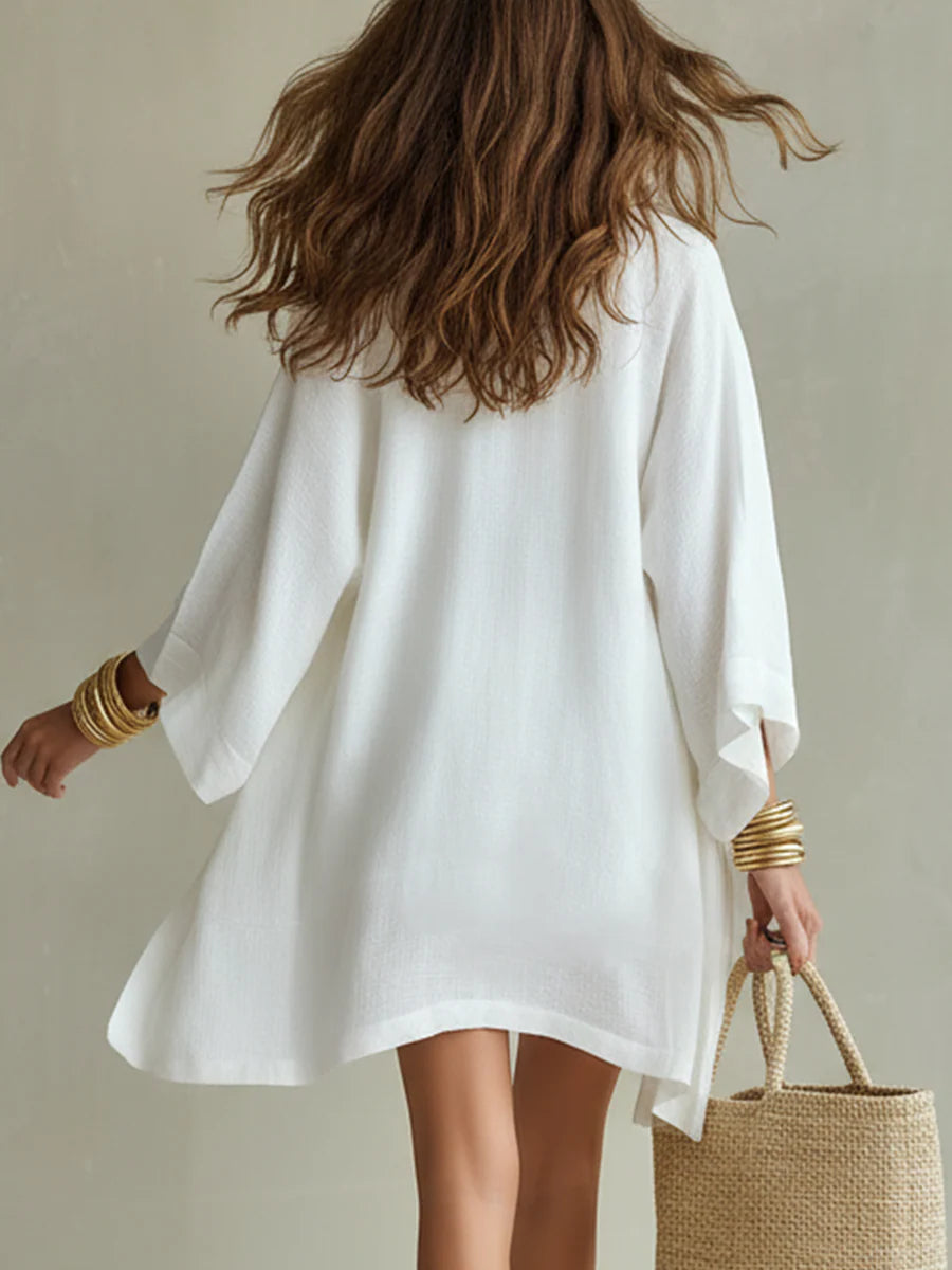 Set di cardigan bianco oversize - 3 pezzi