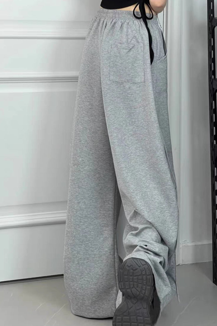 Gray Ribbon Dance Relaxed Sweat Pants