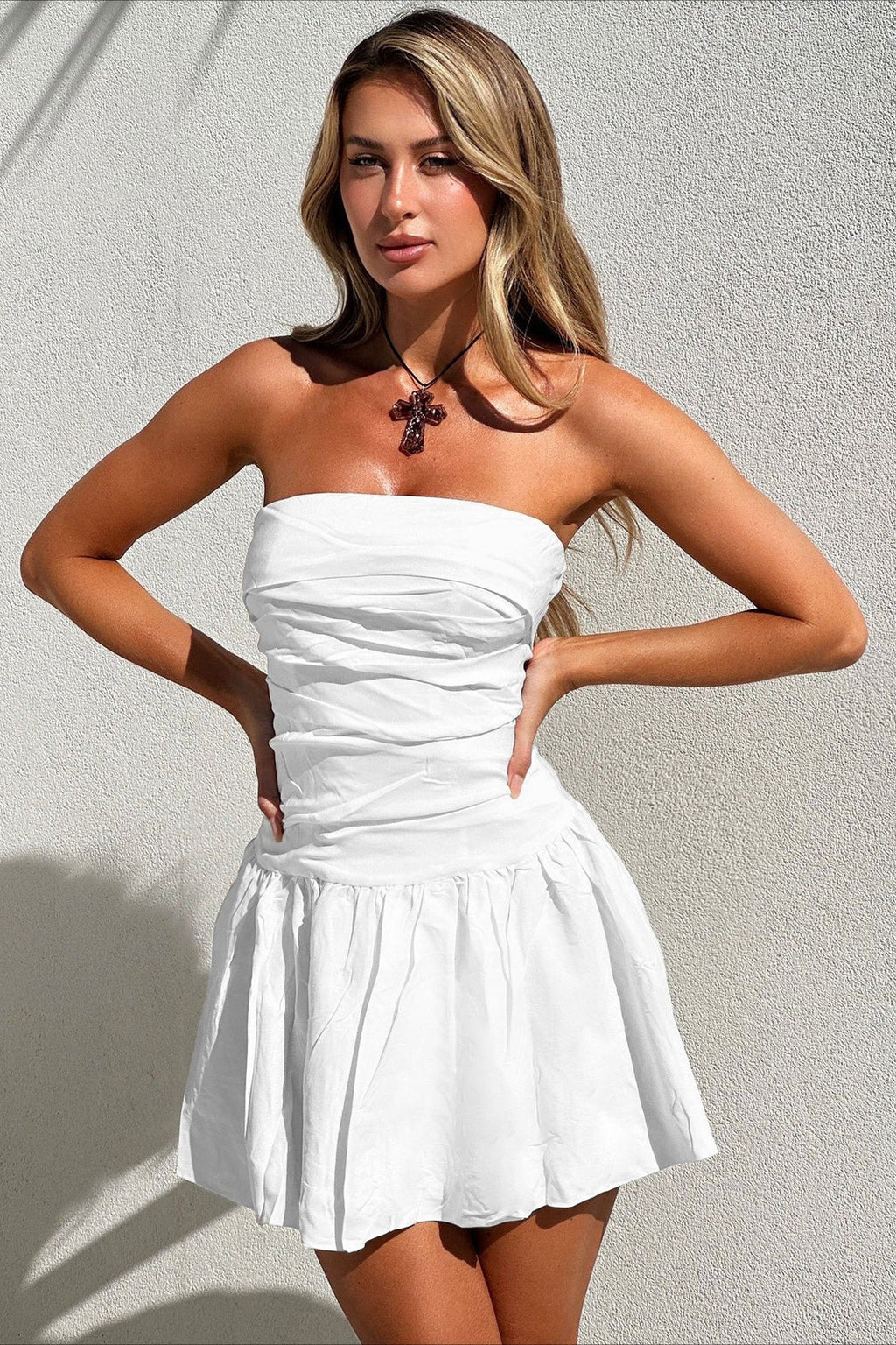 Sin Tirantes Ajustado Vestido Mini de Fiesta
