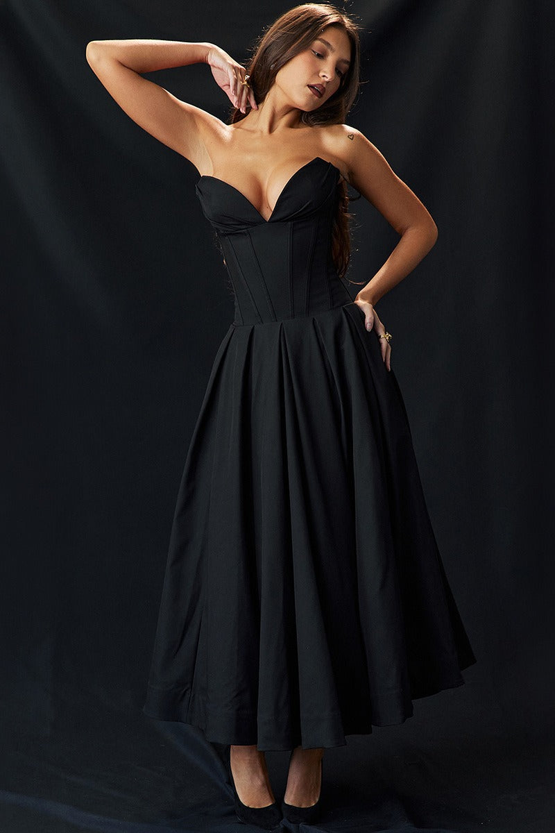 Sin Tirantes Corsé Línea A Vestido de Fiesta