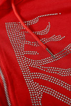 Rhinestone Ribcage Zip Hoodie