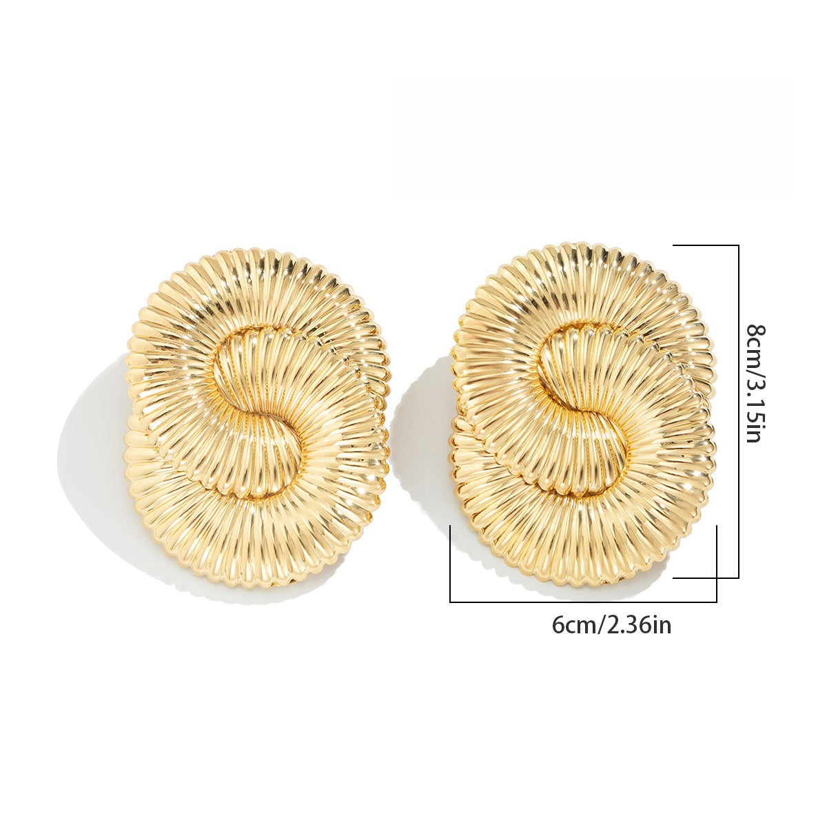 Liquid Irregular Fruncido Flor Aretes