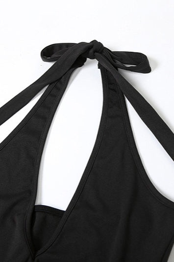 Halter Espalda Descubierta Con Lazo Vestido de Fiesta