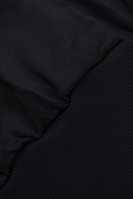 Grommet Asymmetric Off Shoulder Cropped Tee