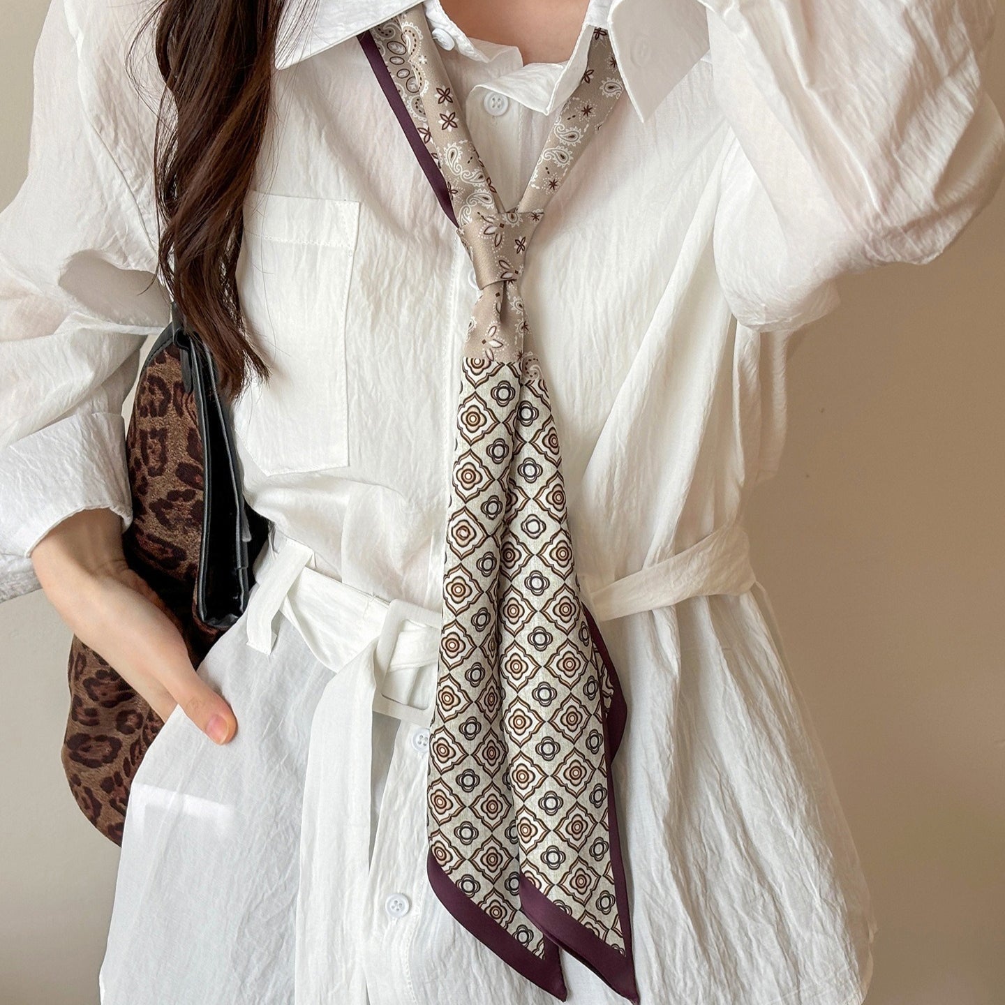 Paisley Long Ribbon Retro Neck Waist Scarf