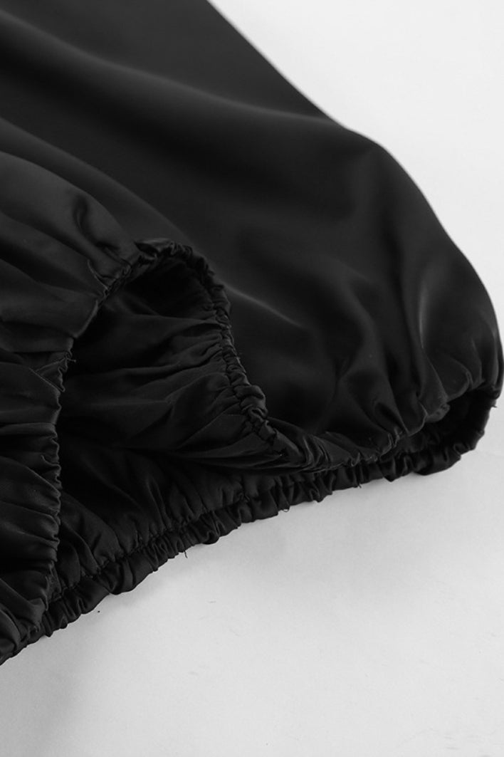 Satin Strapless Puffy Loose Fit Tube Top