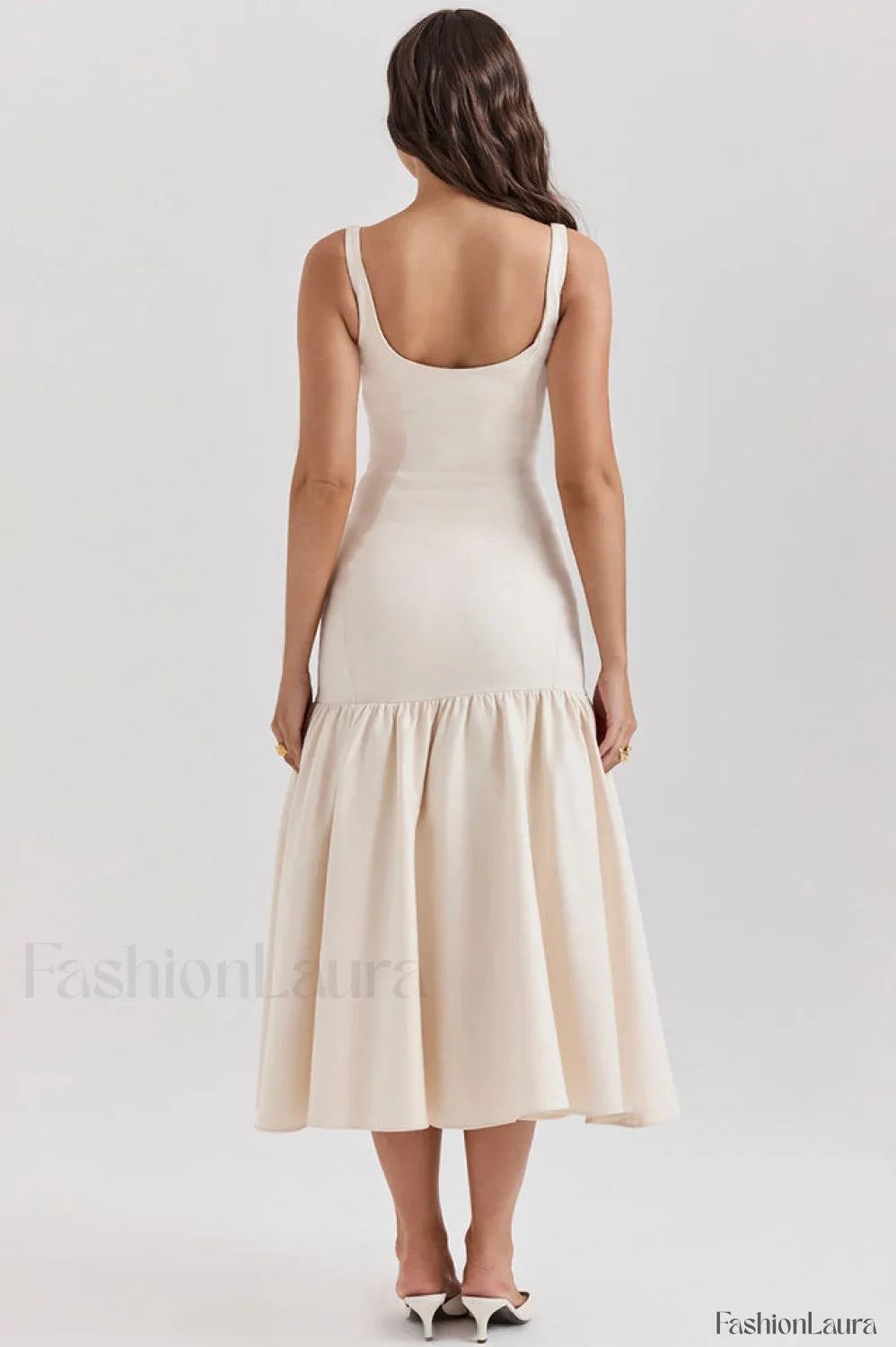 Vestido Midi Amore con Cintura Caída