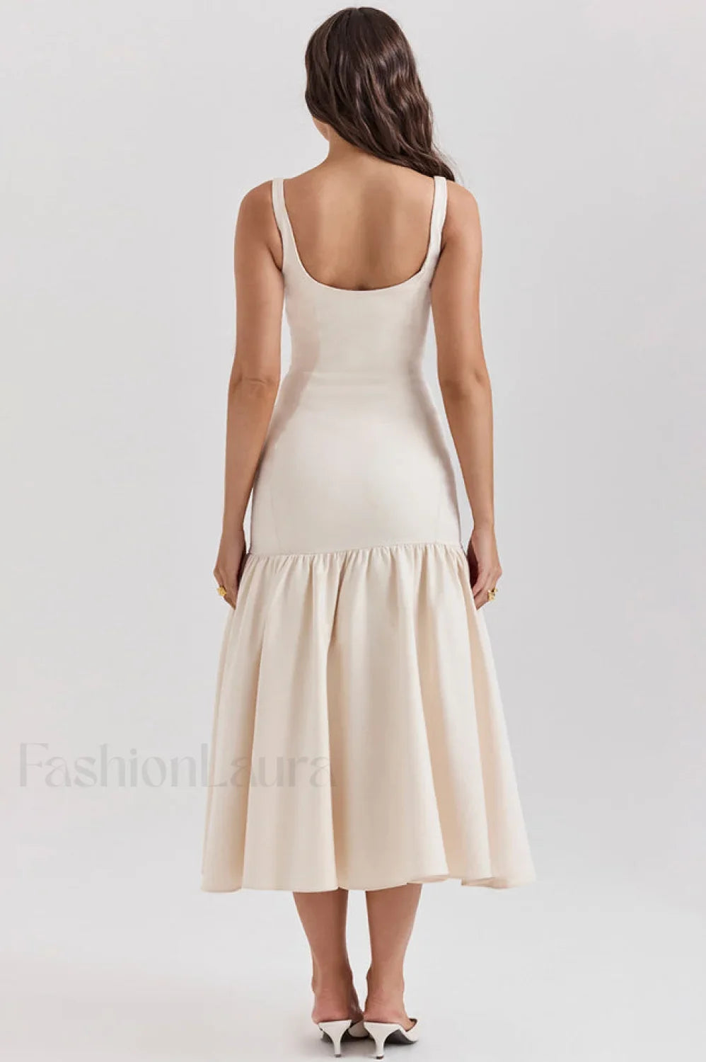 Vestido Midi Amore con Cintura Caída