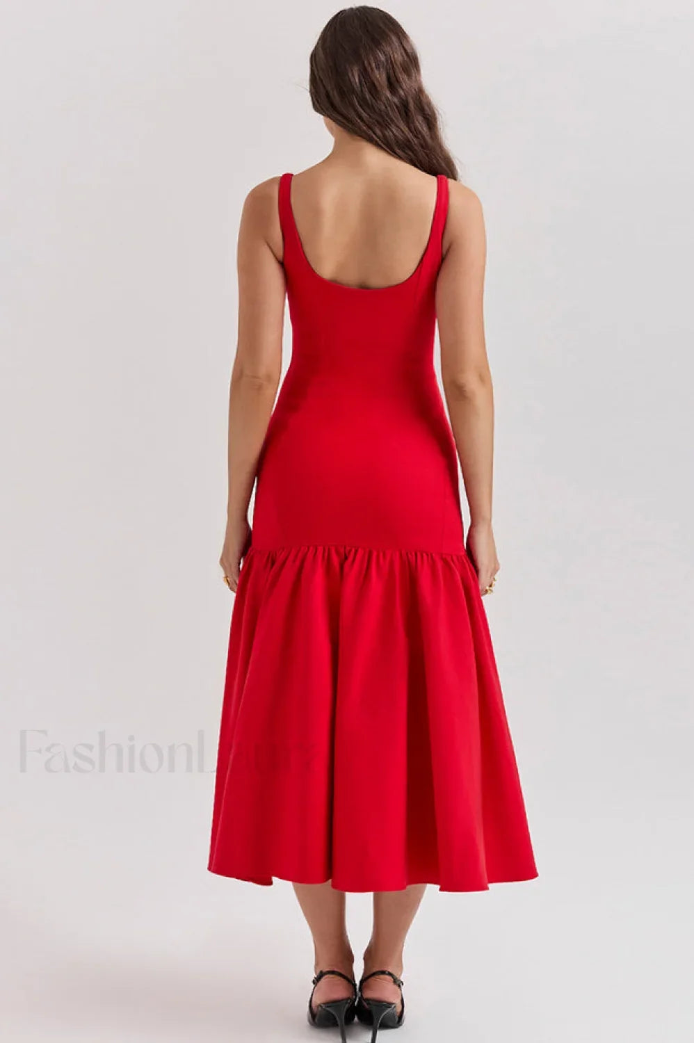 Vestido Midi Amore con Cintura Caída