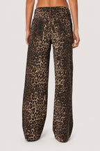 Leopard Print Straight Leg Jeans