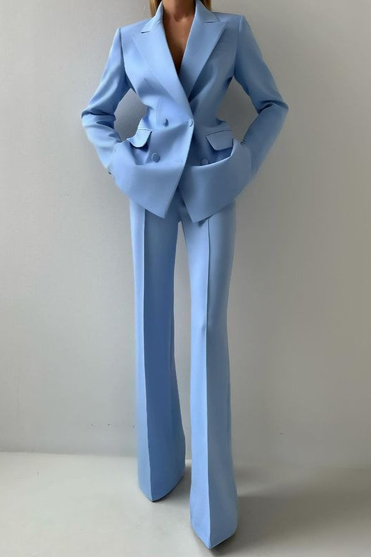 Corset Style Three Piece Blazer Pants Set