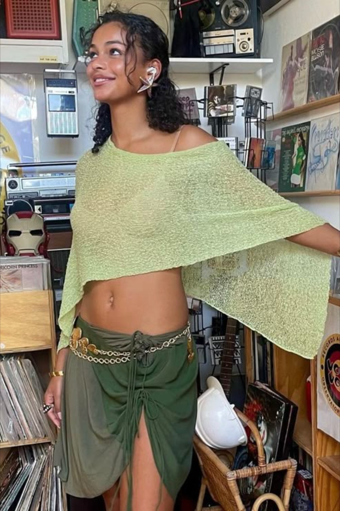 Crochet Hollow Knit Multi Way Cover Up Crop Top