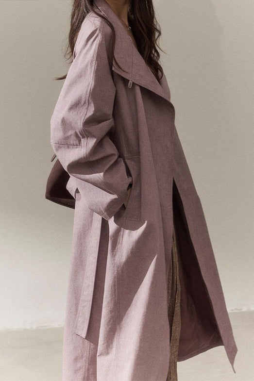 Sophisticated Minimalist Style Long Overcoat