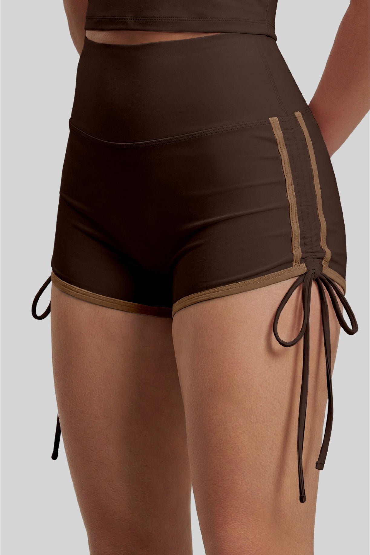 Color Block High Rise Sculpting Shorts