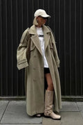Wide Notch Lapel Single Breasted Overcoat