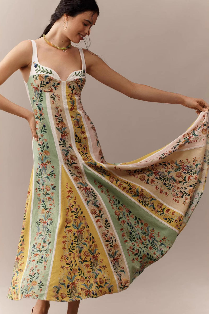 Halter Floral Printed Boho Dress