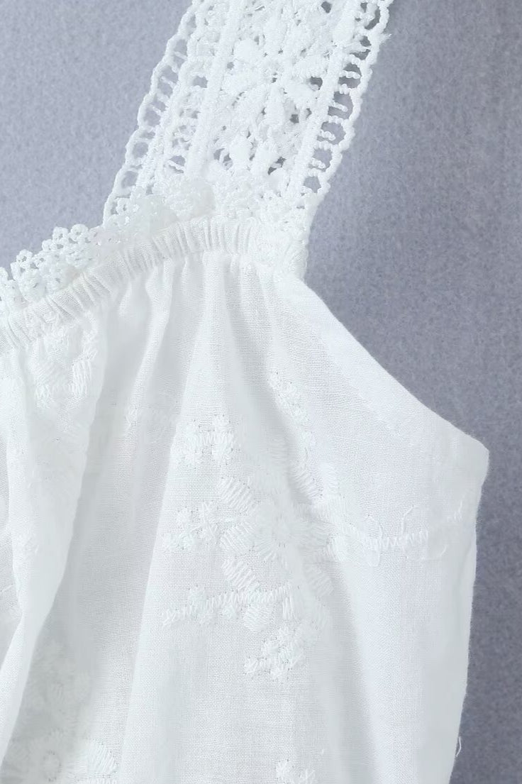 Two Piece Lace Cami Top Boho Skirt Set