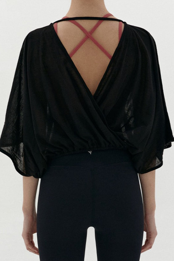 Quick Dry Cropped Backless Sun Protection Tee